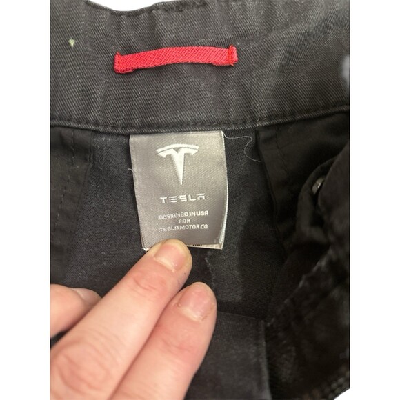 TESLA Men’s Factory Embroidered Logo Cargo Tactical Black Work Pants. 28x28 - Picture 7 of 10